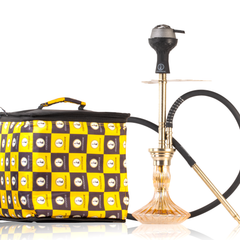 COCOYAYA Ronaldo Hookah with Bag - Gold Stem & Gold Base