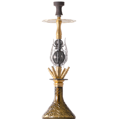 COCOYAYA Caesar 4 Pipe Hookah - Gold Stem & Grey Base