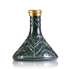 COCOYAYA Caesar 4 Pipe Hookah - Gold Stem & Aqua Base