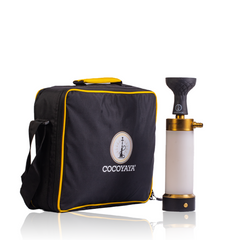 COCOYAYA Car-O-Bar LED Hookah with Bag - Gold Stem (White Base)