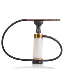 COCOYAYA Car-O-Bar LED Hookah with Bag - Gold Stem (White Base)