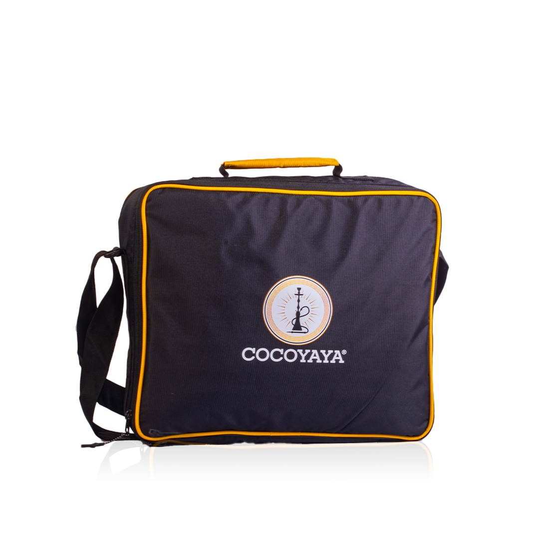 COCOYAYA Car-O-Bar LED Hookah with Bag - Gold Stem (White Base)