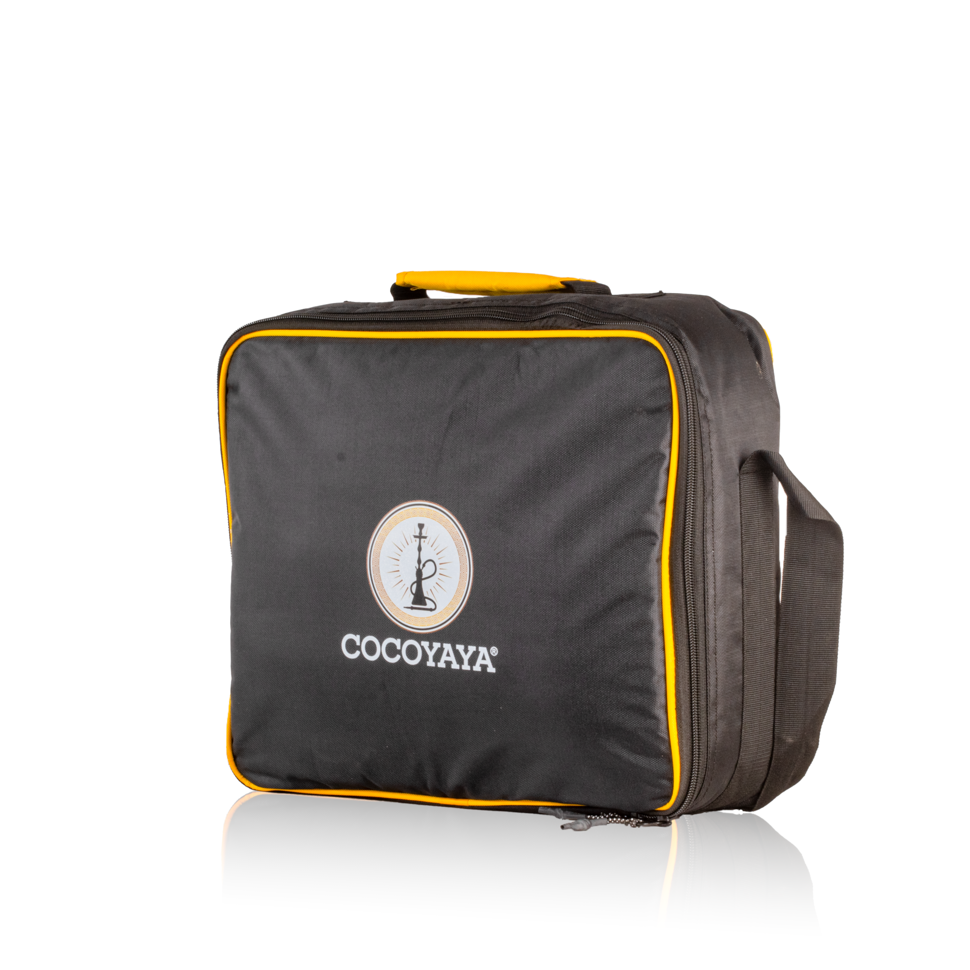 COCOYAYA Car-O-Bar LED Hookah with Bag - Bronze Stem (White Base)