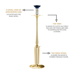 COCOYAYA Slims Sterling Hookah - Golden Edition