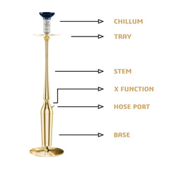 COCOYAYA Slims Sterling Hookah - Golden Edition