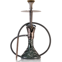 COCOYAYA Baku Cigar Hookah - Bronze Stem & Aqua Base