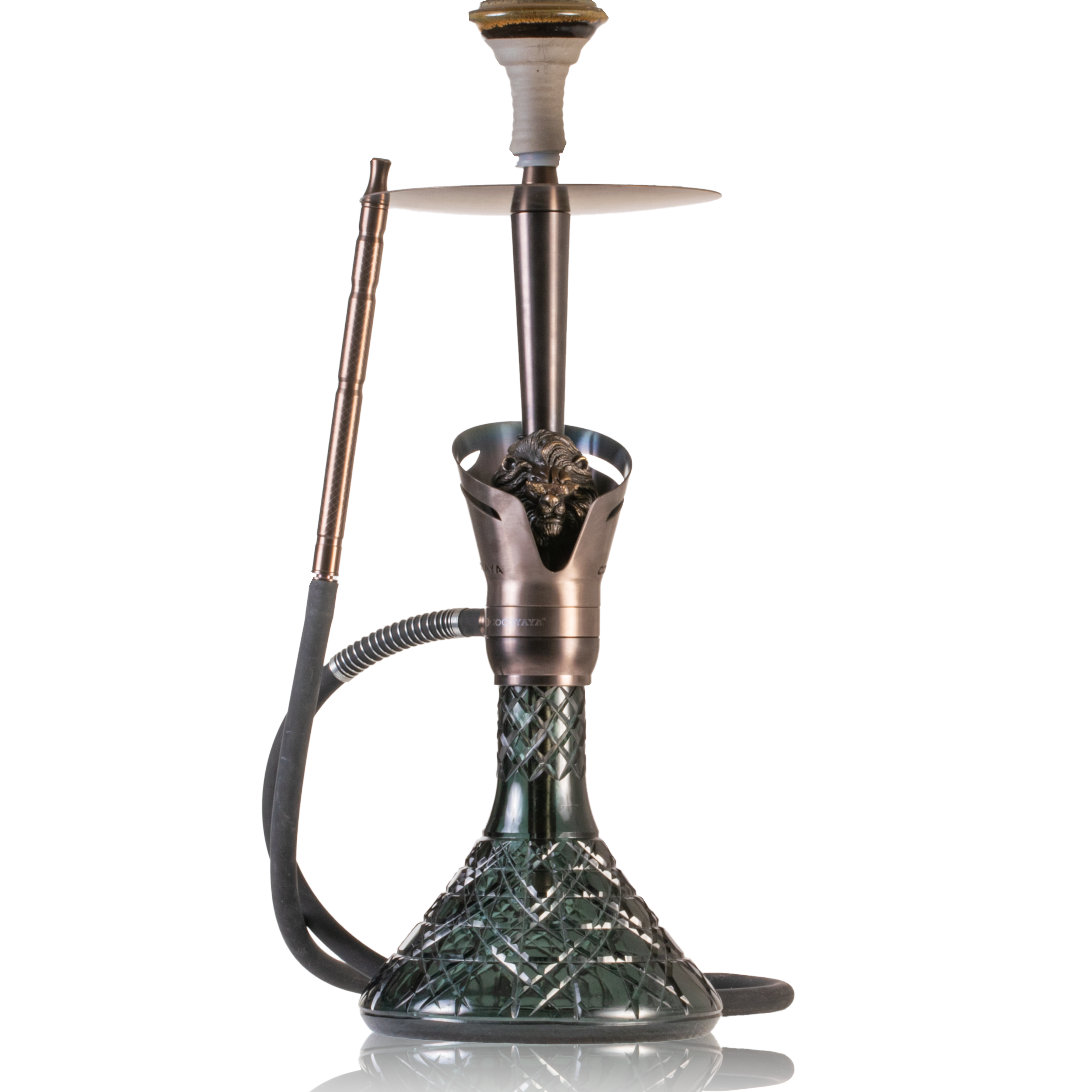 COCOYAYA Baku Cigar Hookah - Bronze Stem & Aqua Base