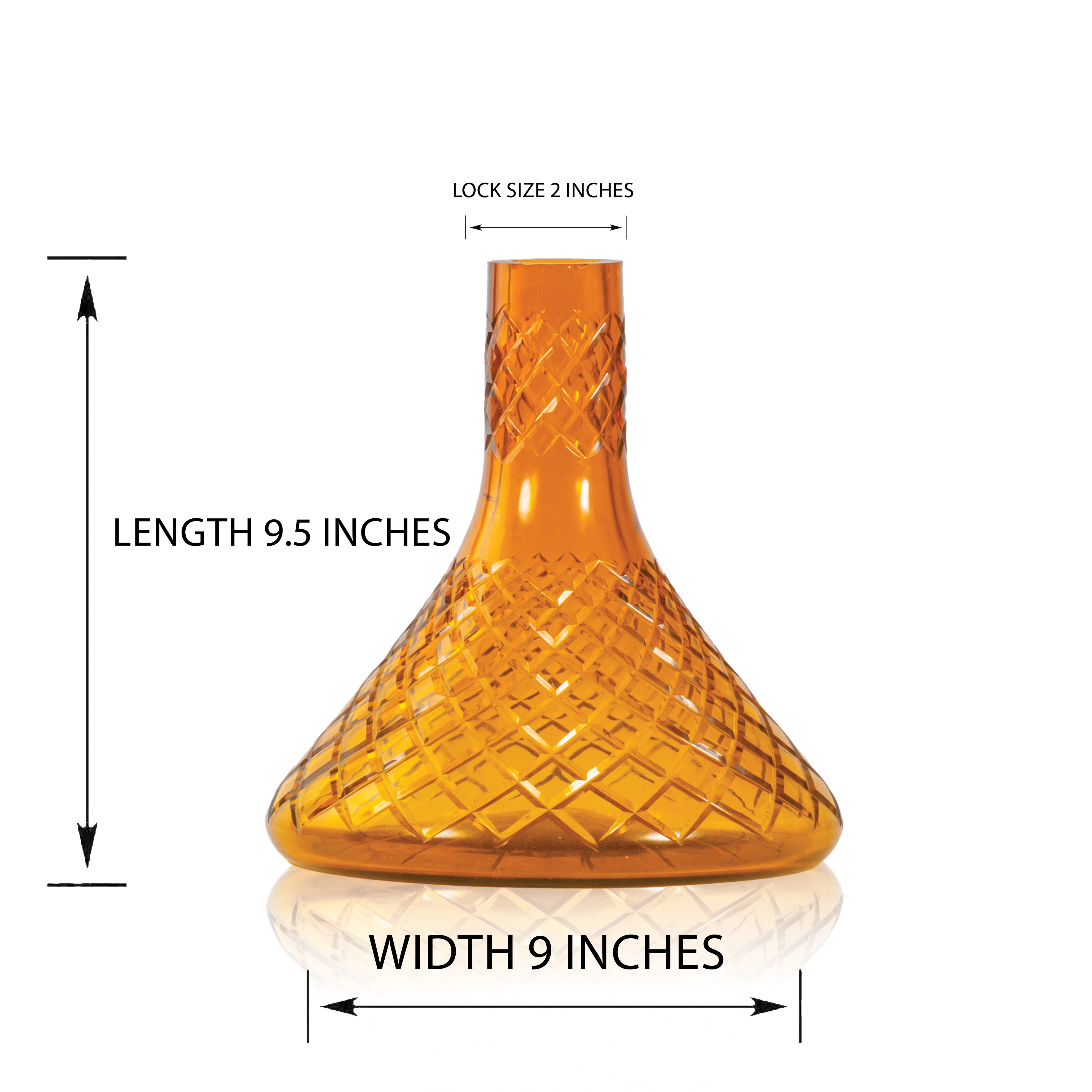 COCOYAYA King Series Hookah - Glass Base Only (Amber)