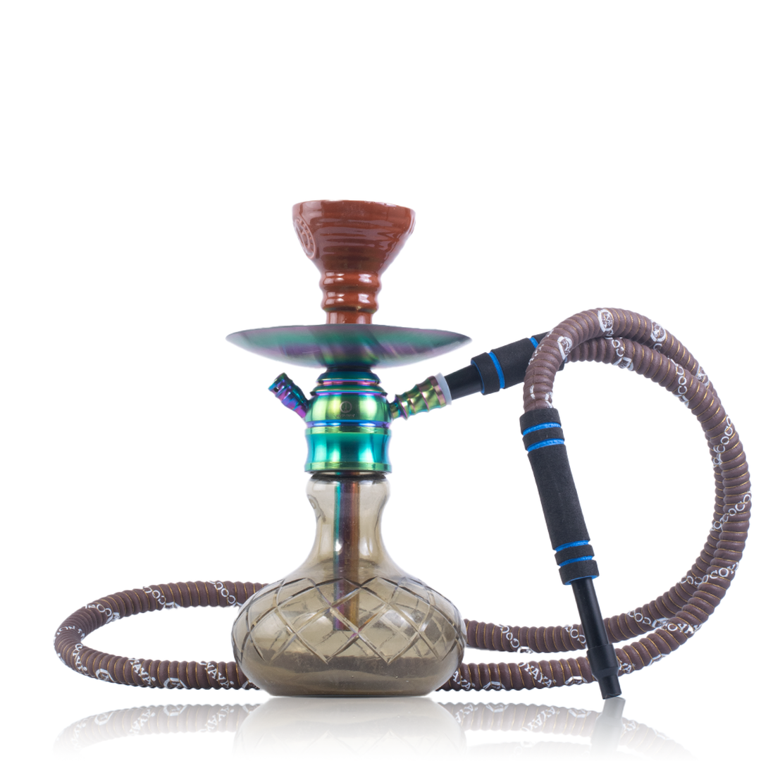 COCOYAYA X17 Hookah - Rainbow Stem & Grey Base
