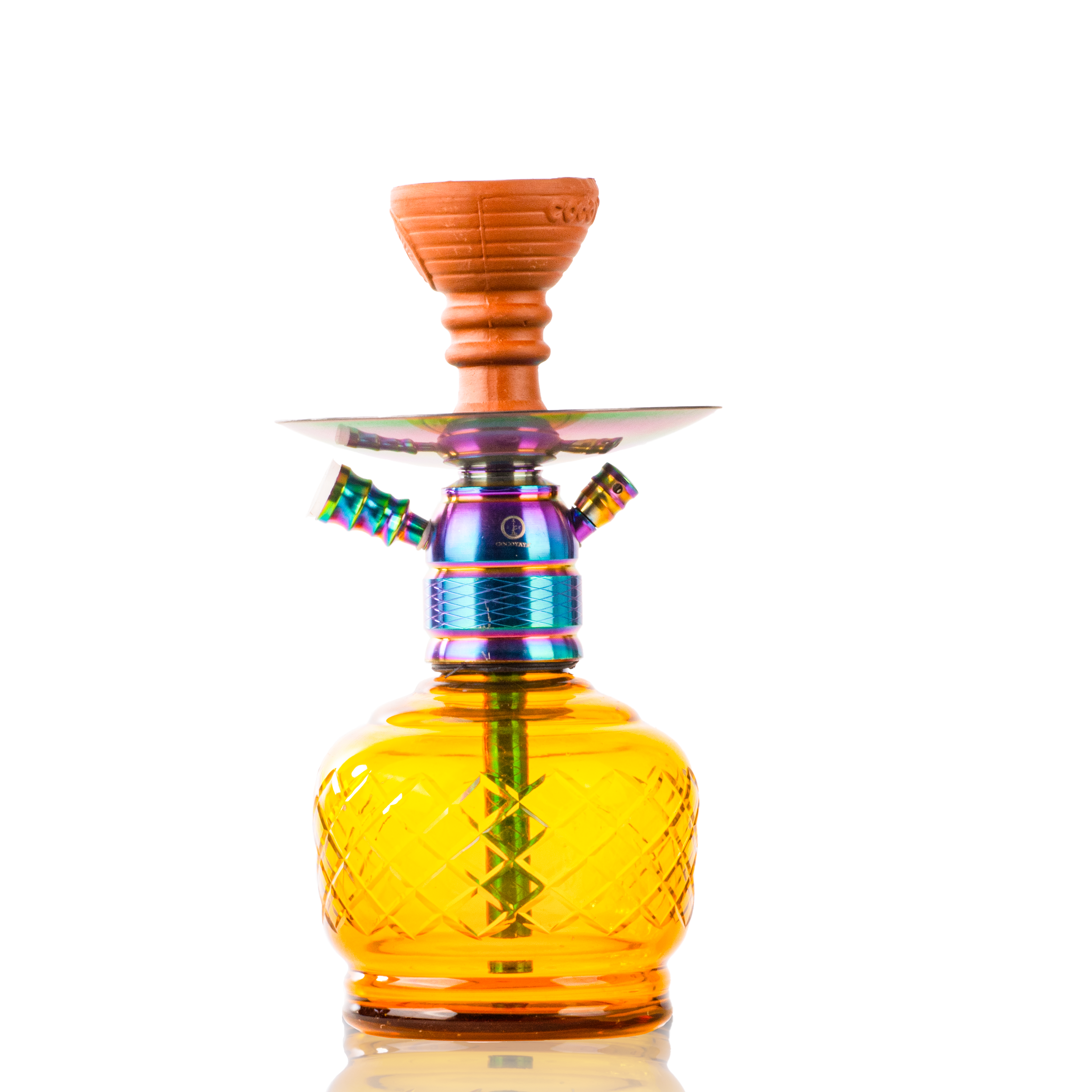 COCOYAYA X9 Hookah - Rainbow Stem & Amber Base