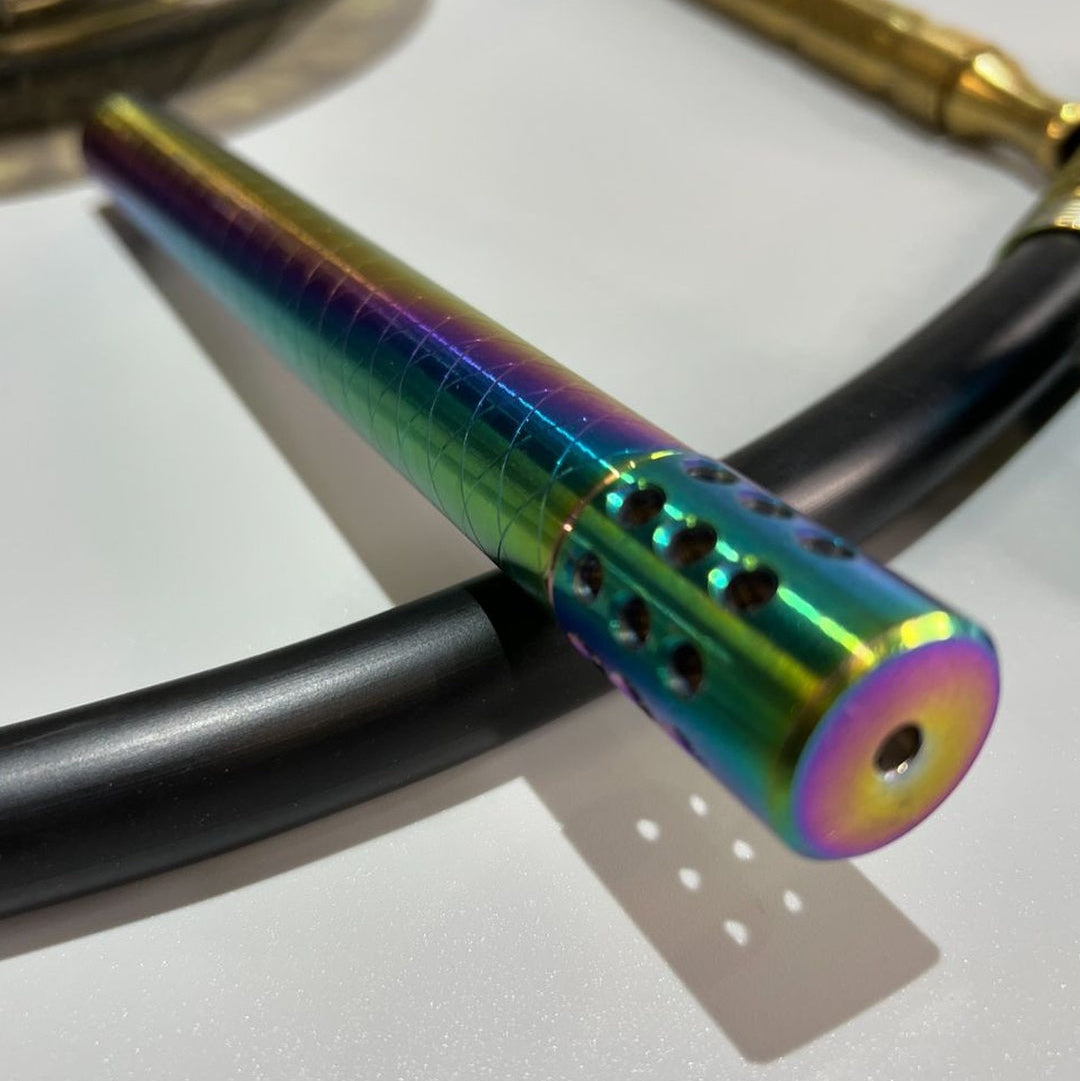 COCOYAYA Falcon Hookah - Rainbow Stem & Grey Base