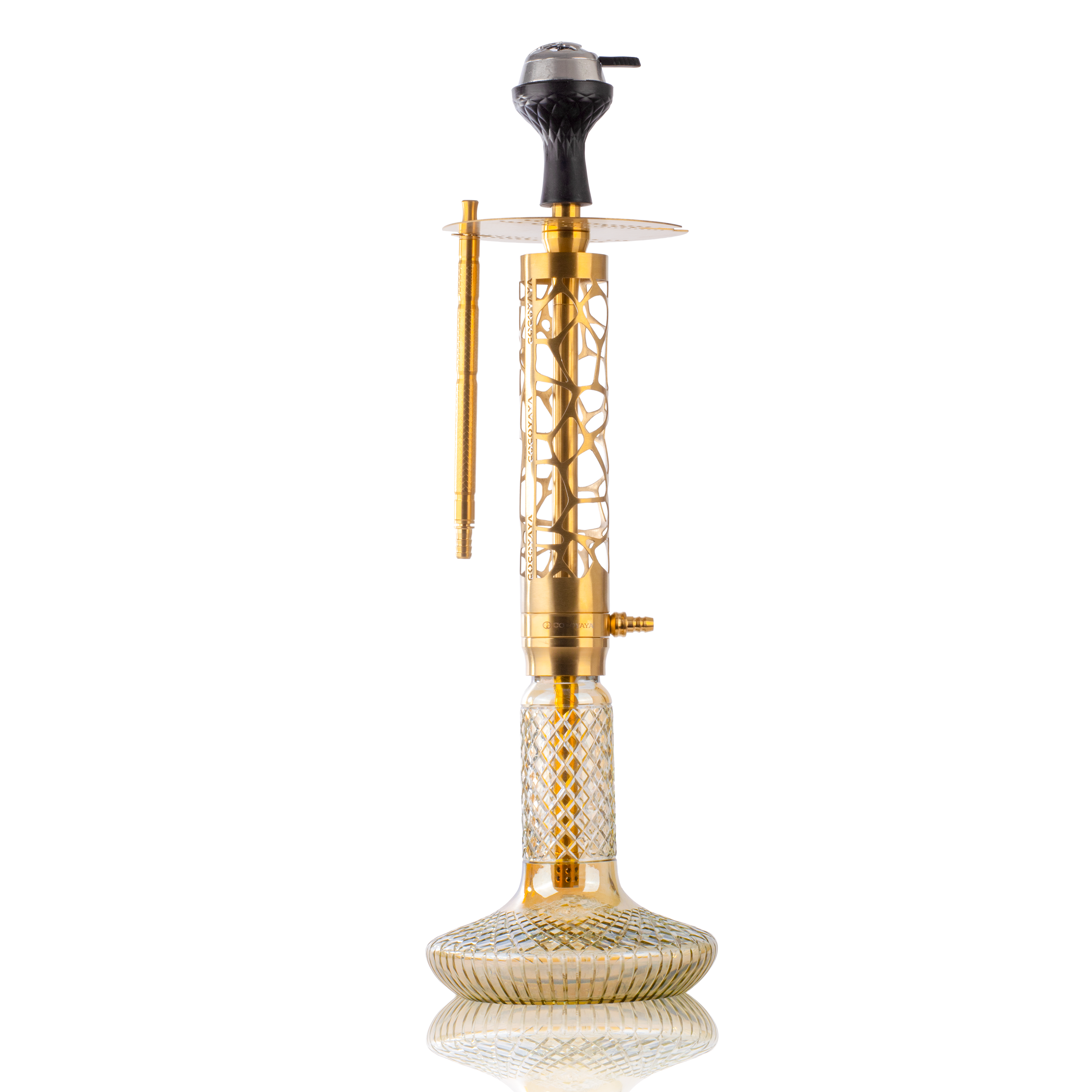 COCOYAYA Imperio Hookah (Ferro Series) with Bag - Gold Stem & CGB Gold Base