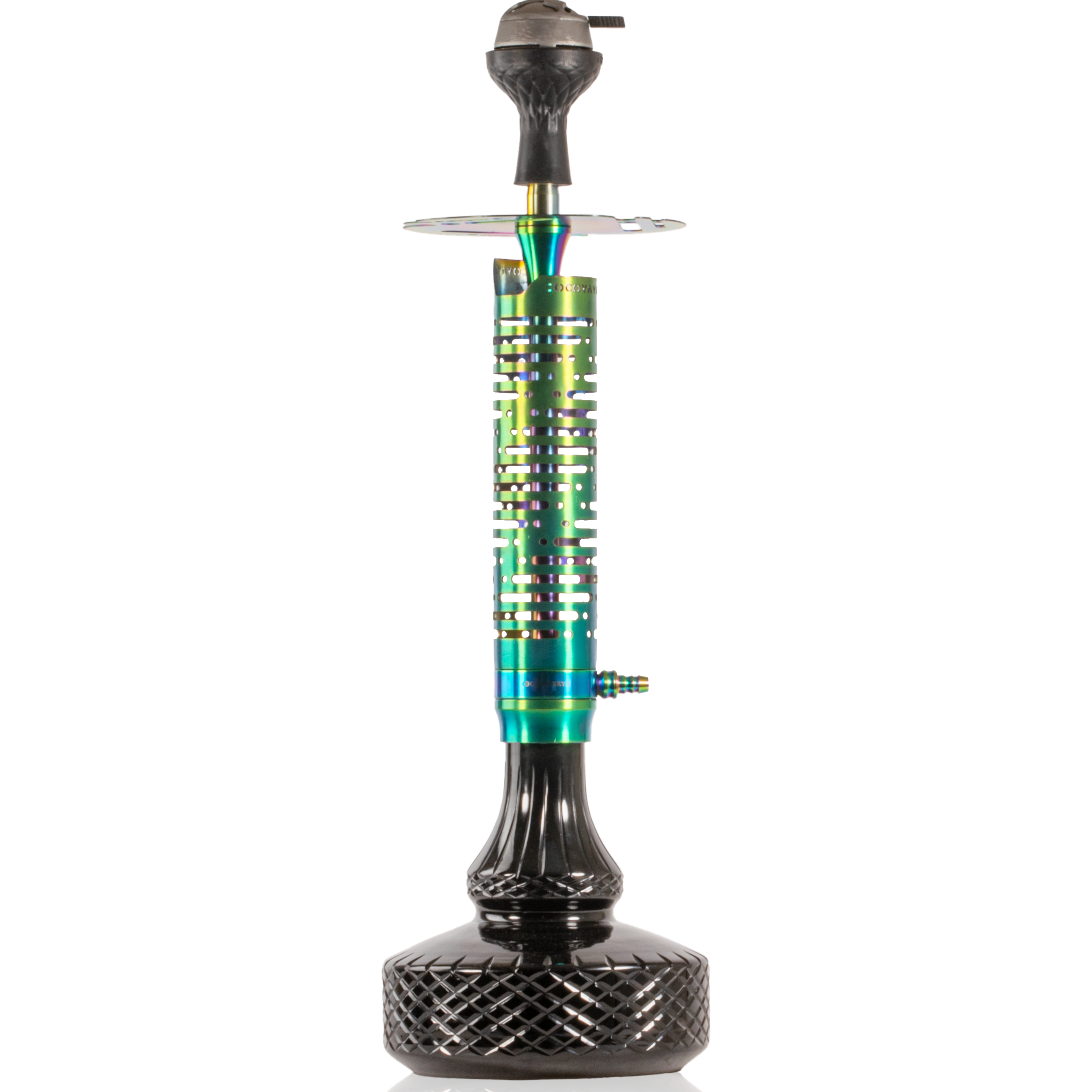 COCOYAYA Vivanta Hookah (Ferro Series) - Rainbow Stem & Black Base