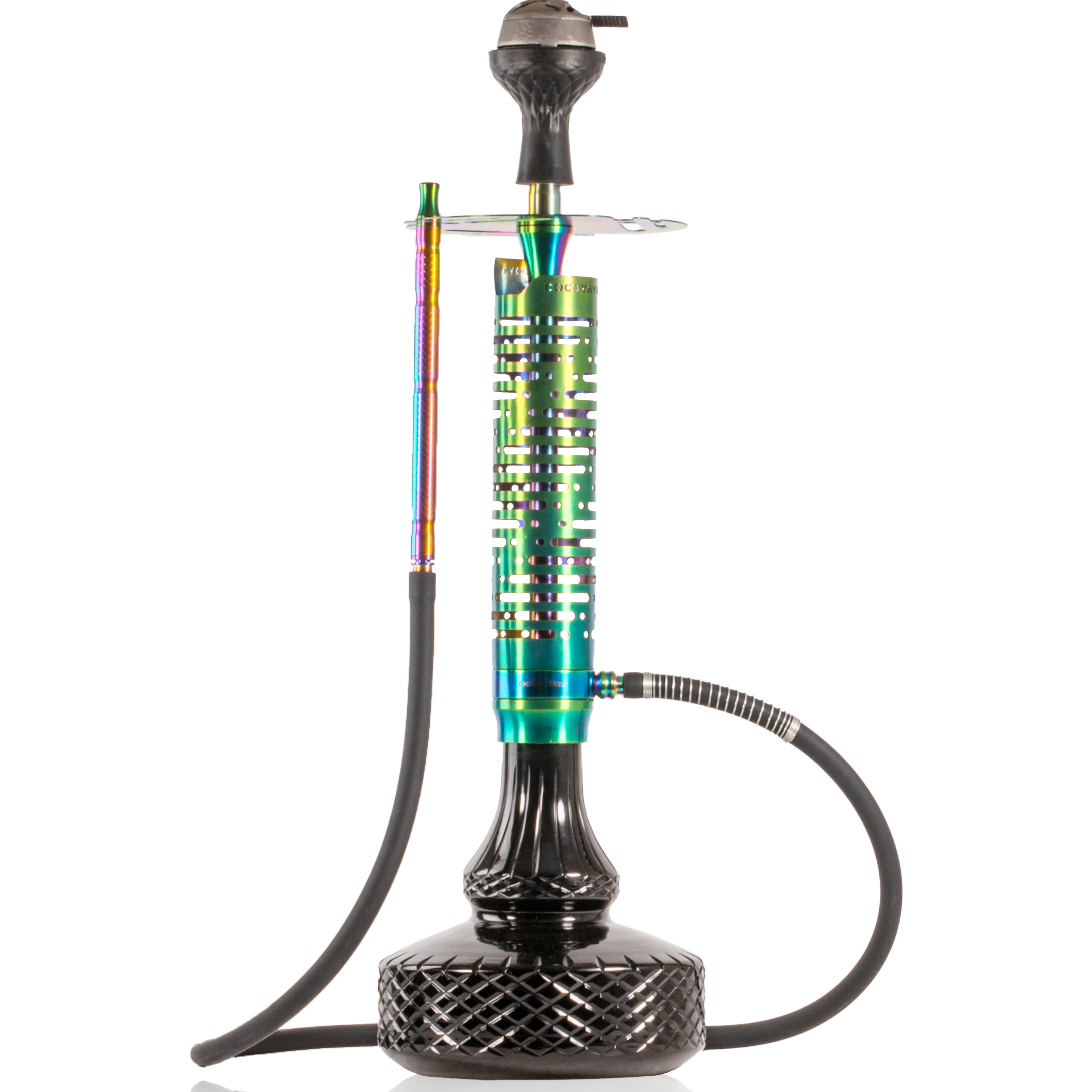 COCOYAYA Vivanta Hookah (Ferro Series) - Rainbow Stem & Black Base
