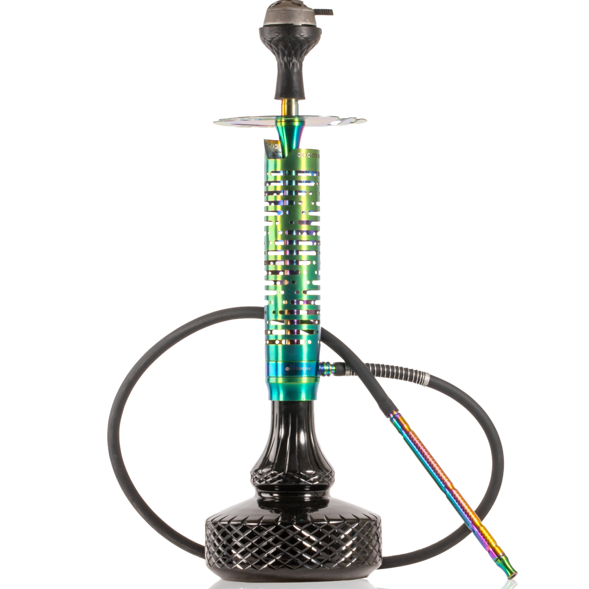 COCOYAYA Vivanta Hookah (Ferro Series) - Rainbow Stem & Black Base