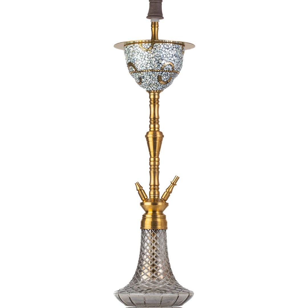 COCOYAYA Printed Gamaliya Arabia Grande Hookah - Gold Stem & CGB Base