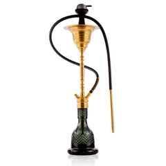 COCOYAYA Gamaliya Hani Hookah - Golden Stem & Emerald Green Base