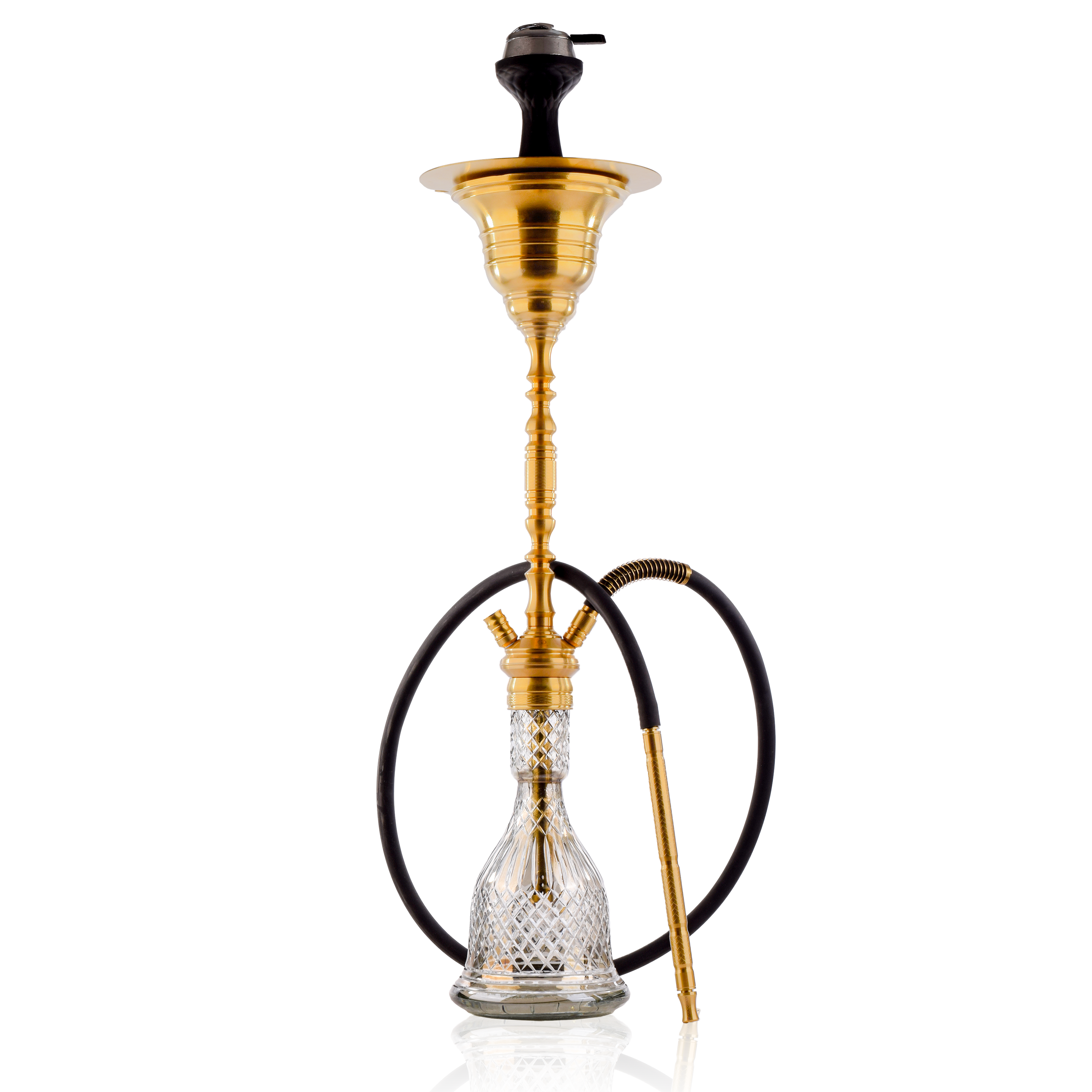 COCOYAYA Gamaliya Hani Hookah - Golden Stem & Grey Base