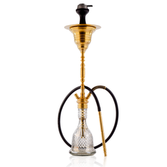 COCOYAYA Gamaliya Hani Hookah - Golden Stem & Grey Base