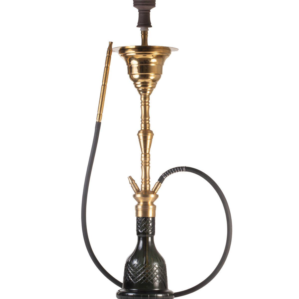 COCOYAYA Gamaliya Arabia Grande Hookah - Gold Stem & Emerald Green Base