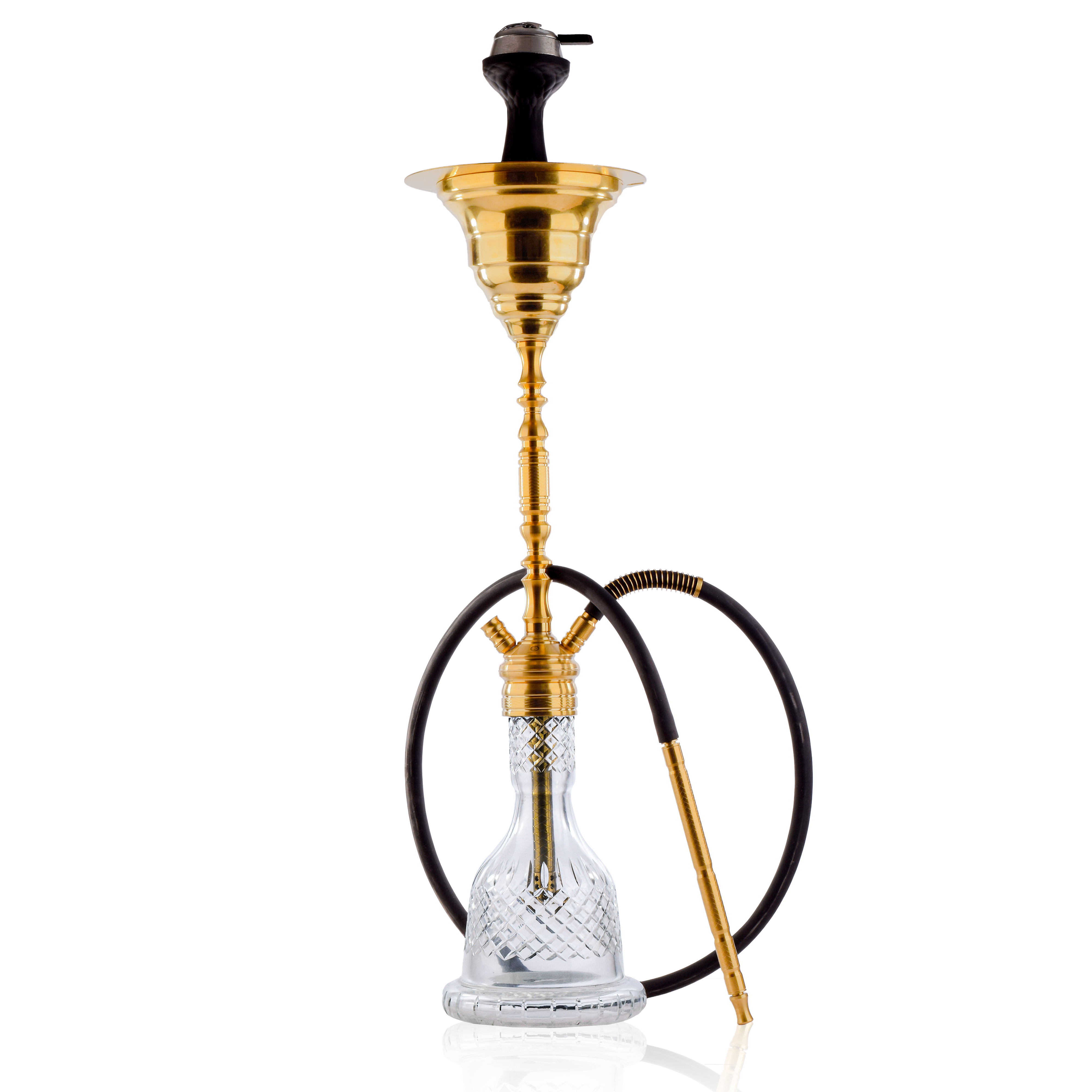 COCOYAYA Gamaliya Hani Hookah - Golden Stem & Transparent Base