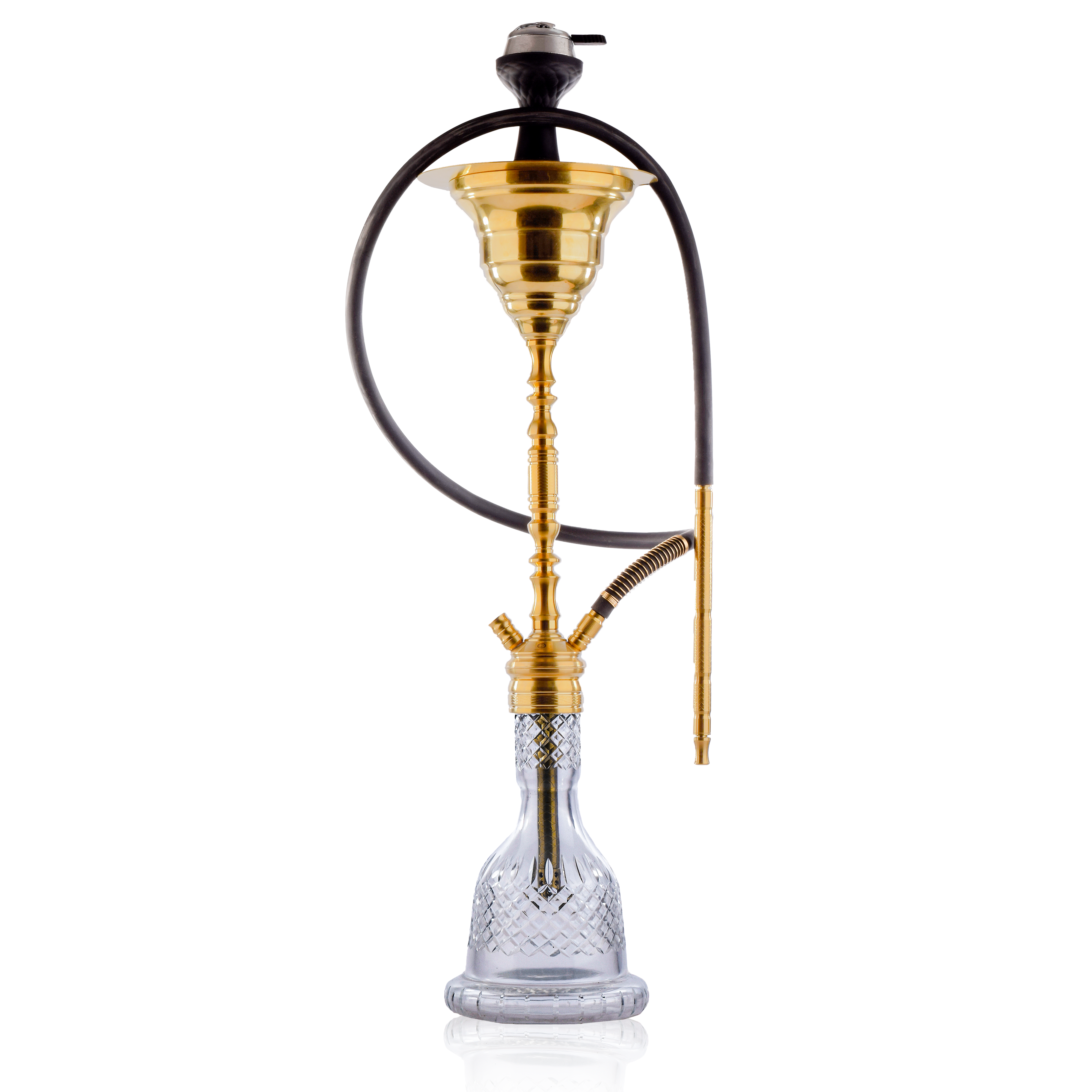 COCOYAYA Gamaliya Hani Hookah - Golden Stem & Transparent Base