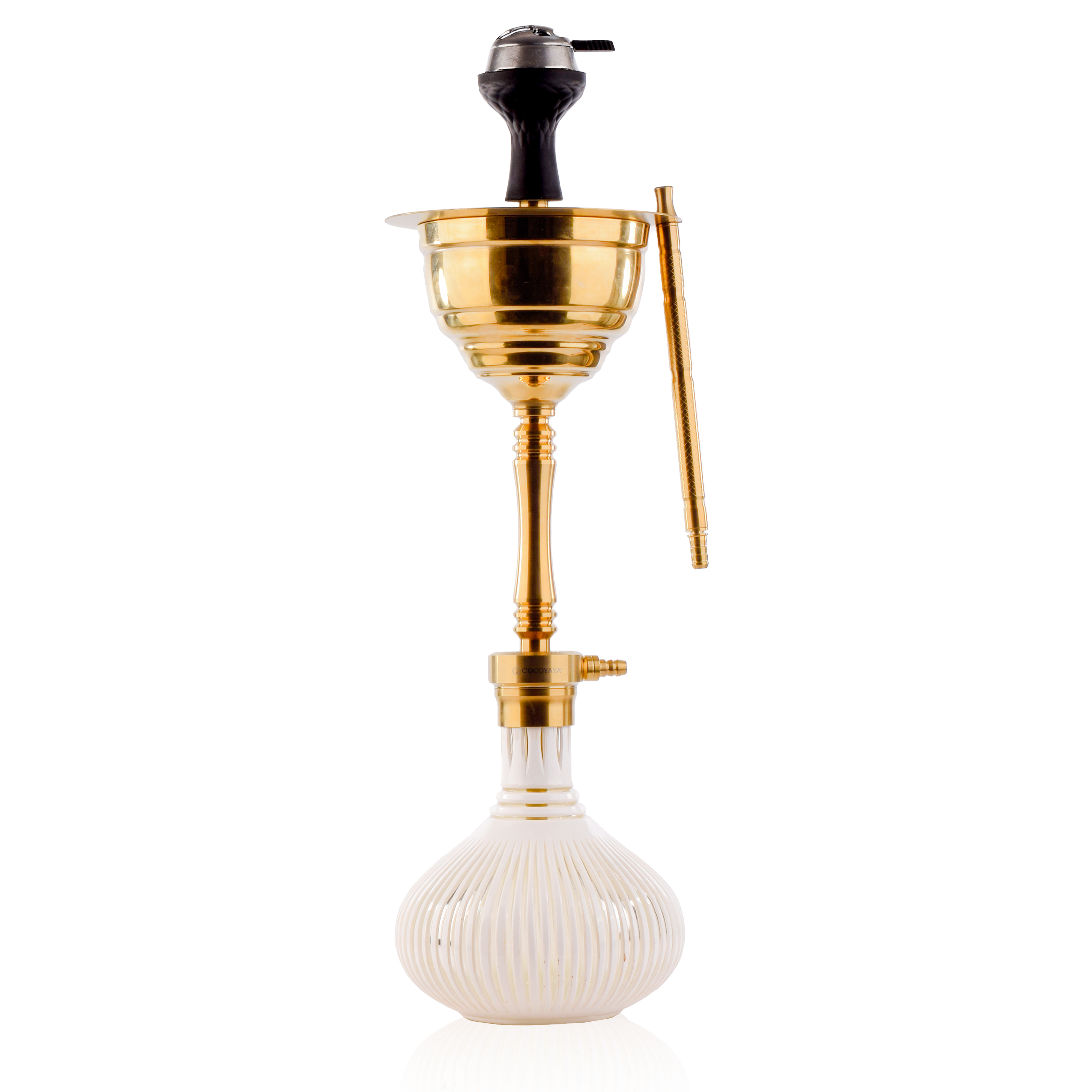 COCOYAYA Yara Hookah - Gold Stem & White Base