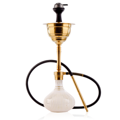 COCOYAYA Yara Hookah - Gold Stem & White Base