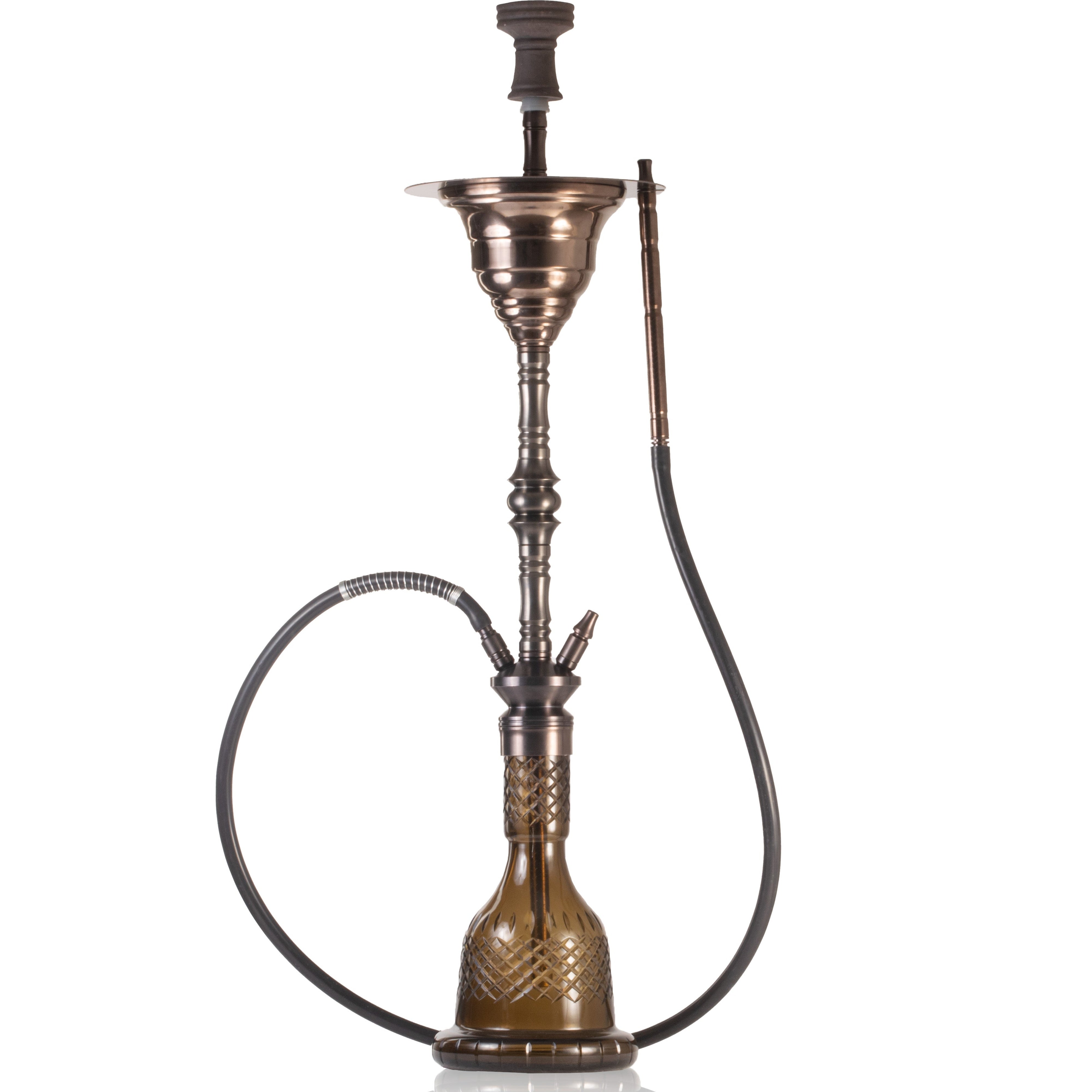 COCOYAYA Gamaliya Persia Grande Hookah - Bronze Stem & Brown Base