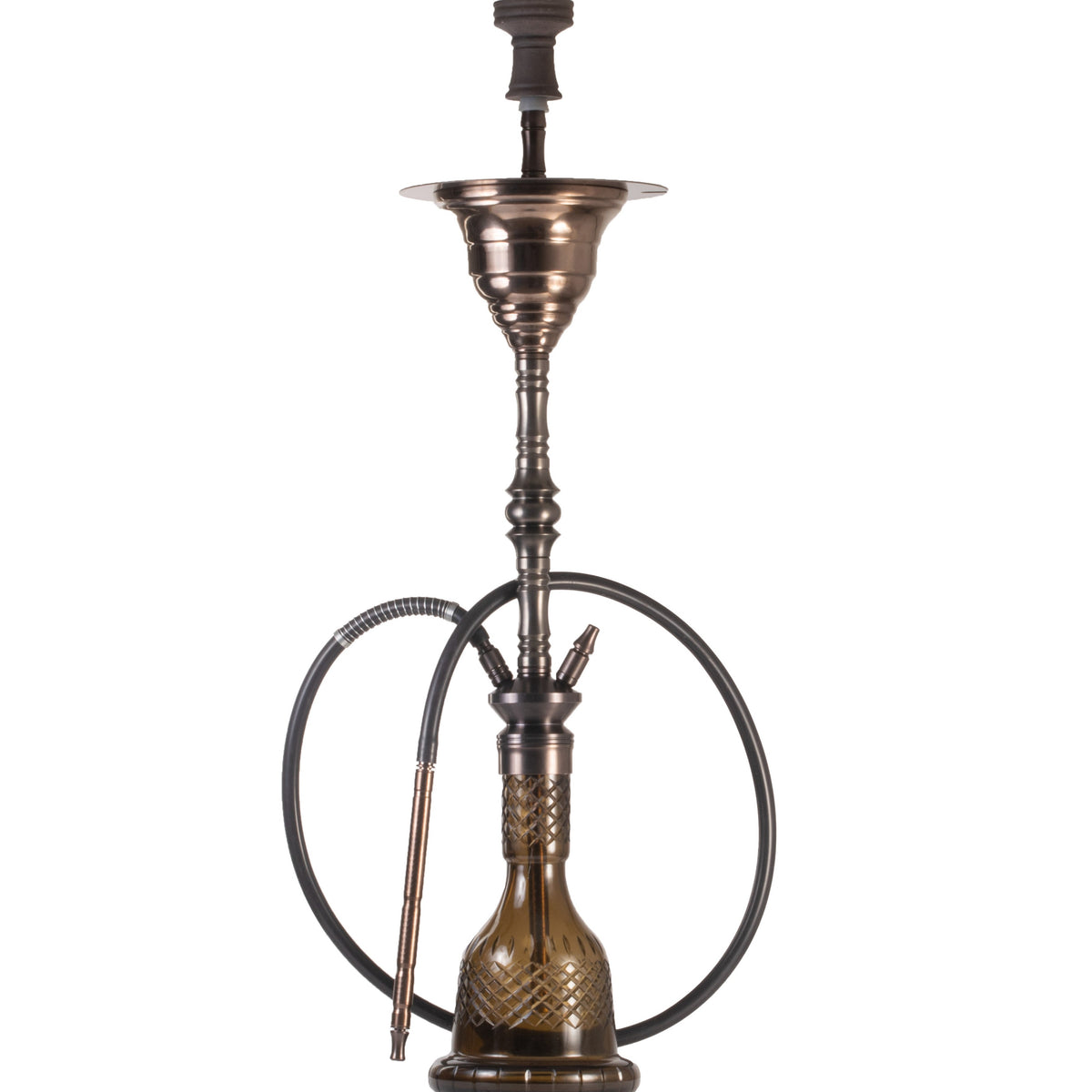 COCOYAYA Gamaliya Persia Grande Hookah - Bronze Stem & Brown Base