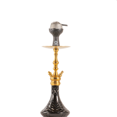 COCOYAYA Simba Hookah with Bag - Gold Stem & Black Base