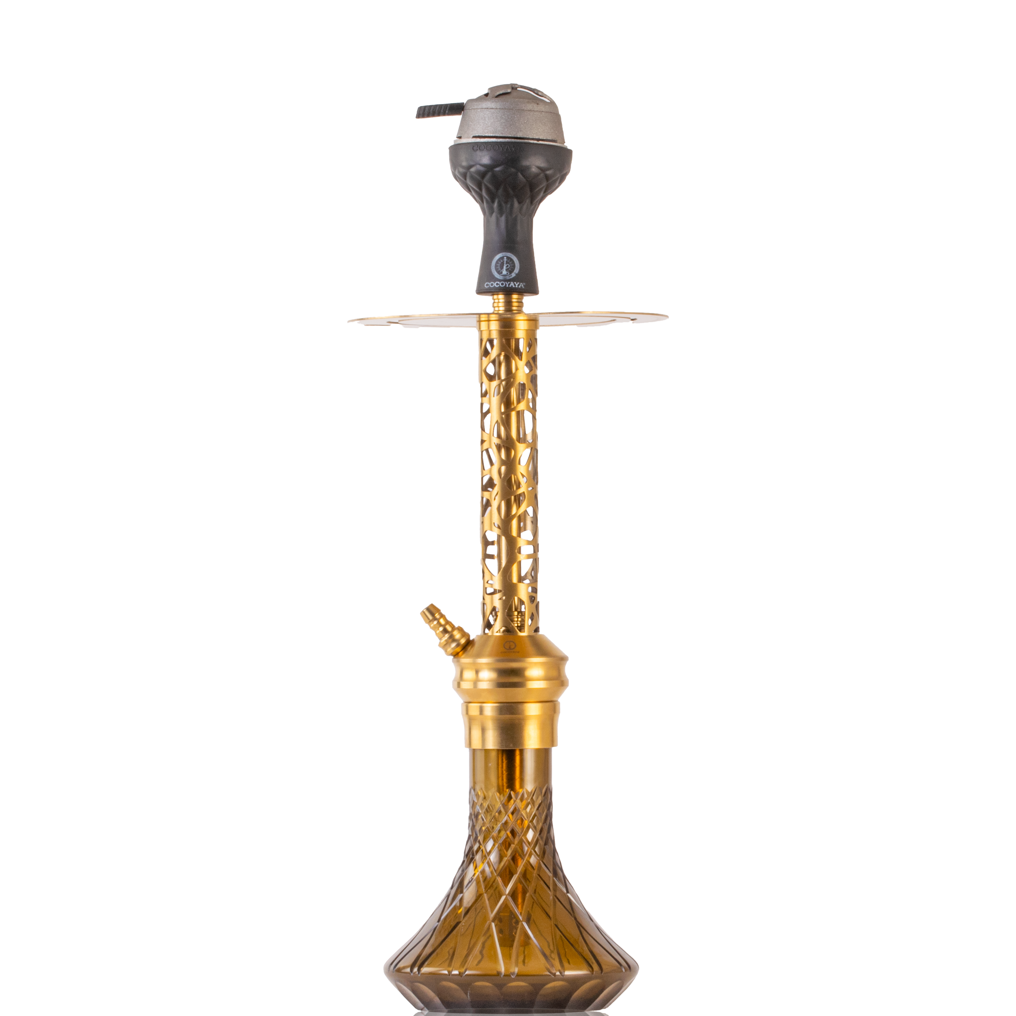COCOYAYA Valeria Mesh Hookah with Bag - Gold Stem & Brown Base