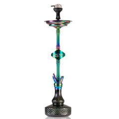 COCOYAYA Great King Hookah with Bag - Rainbow Stem & Black Base