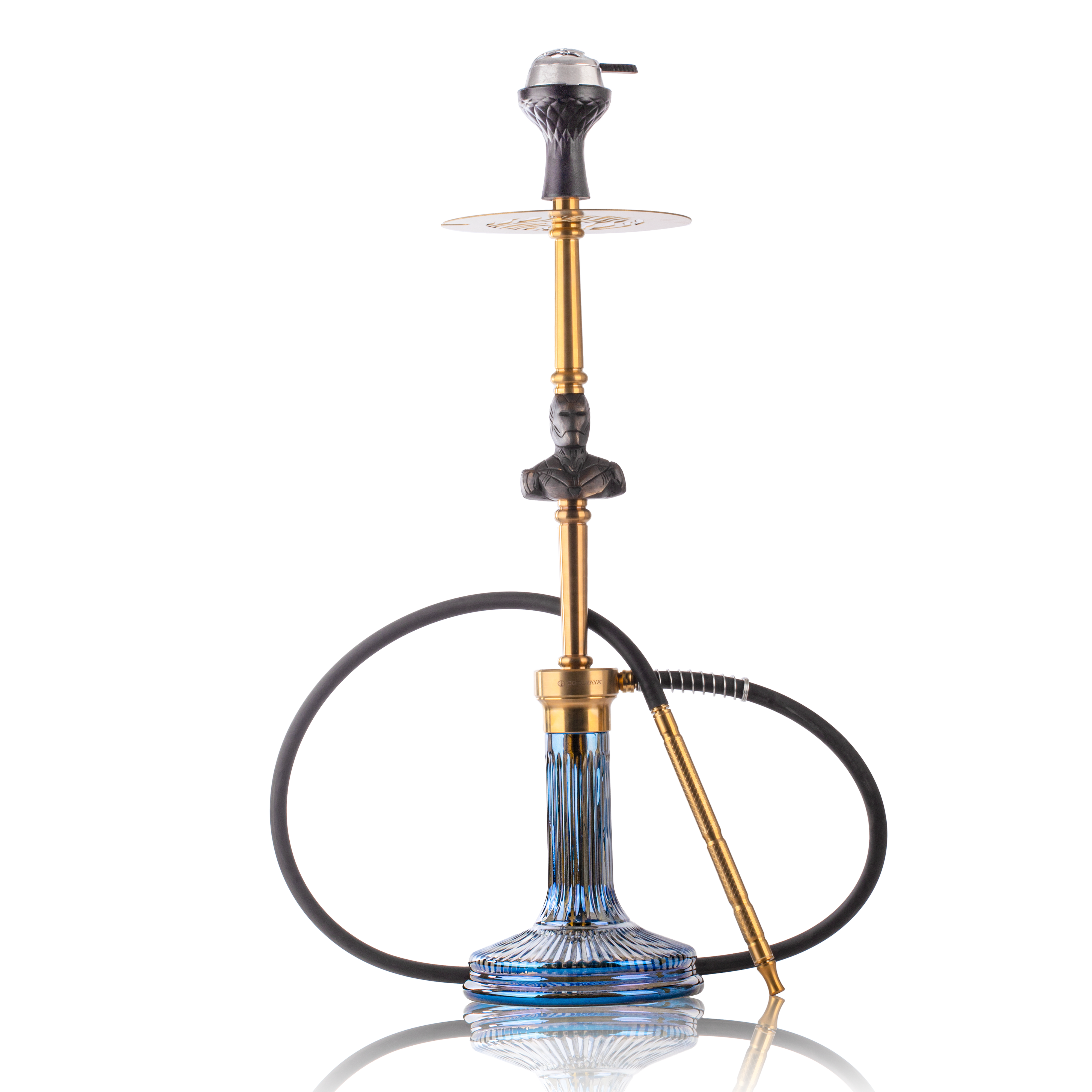 COCOYAYA Jungle Series Ironman Hookah - Gold (Blue Base)