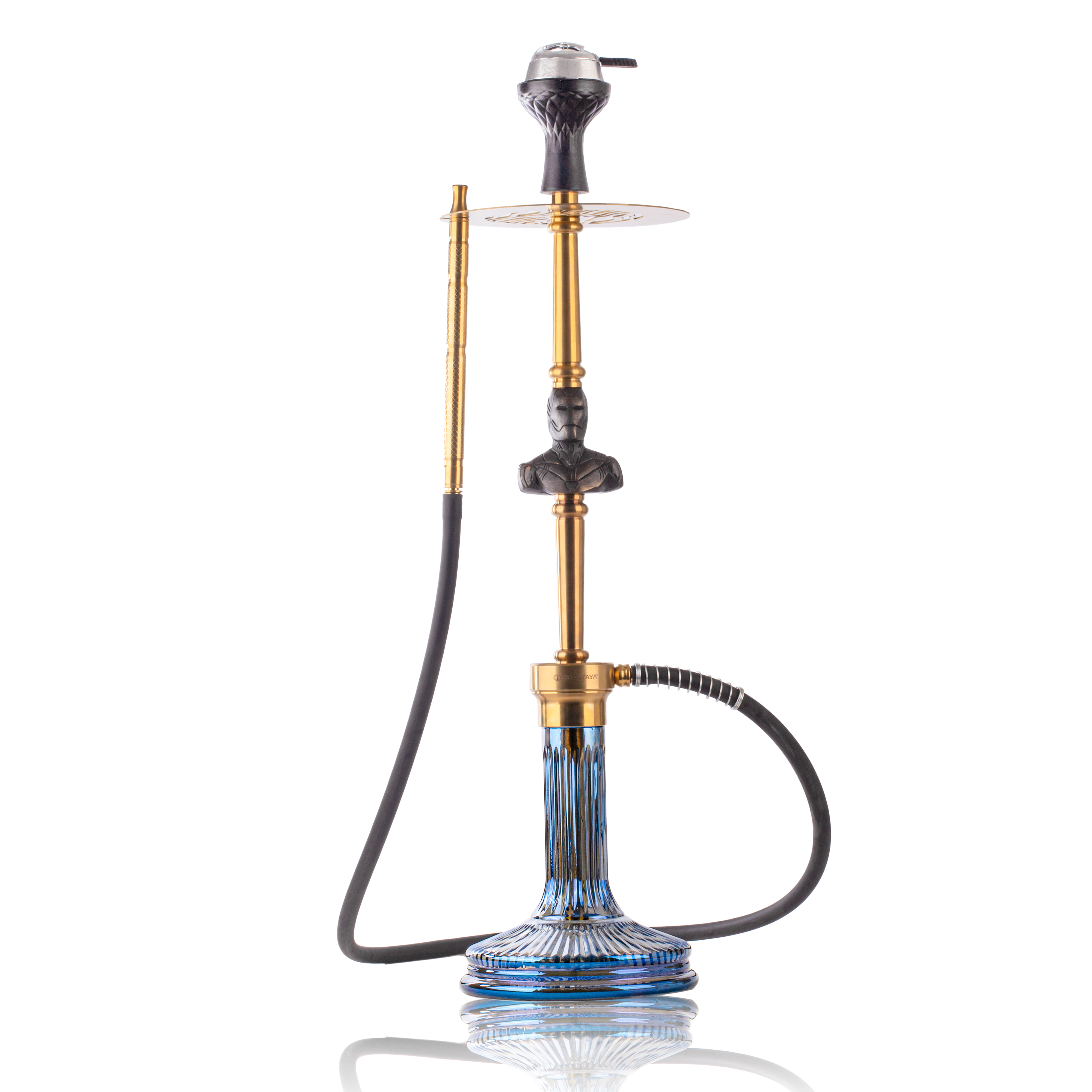 COCOYAYA Jungle Series Ironman Hookah - Gold (Blue Base)