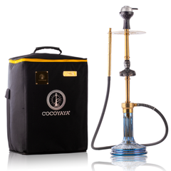 COCOYAYA Jungle Series Ironman Hookah - Gold (Blue Base)