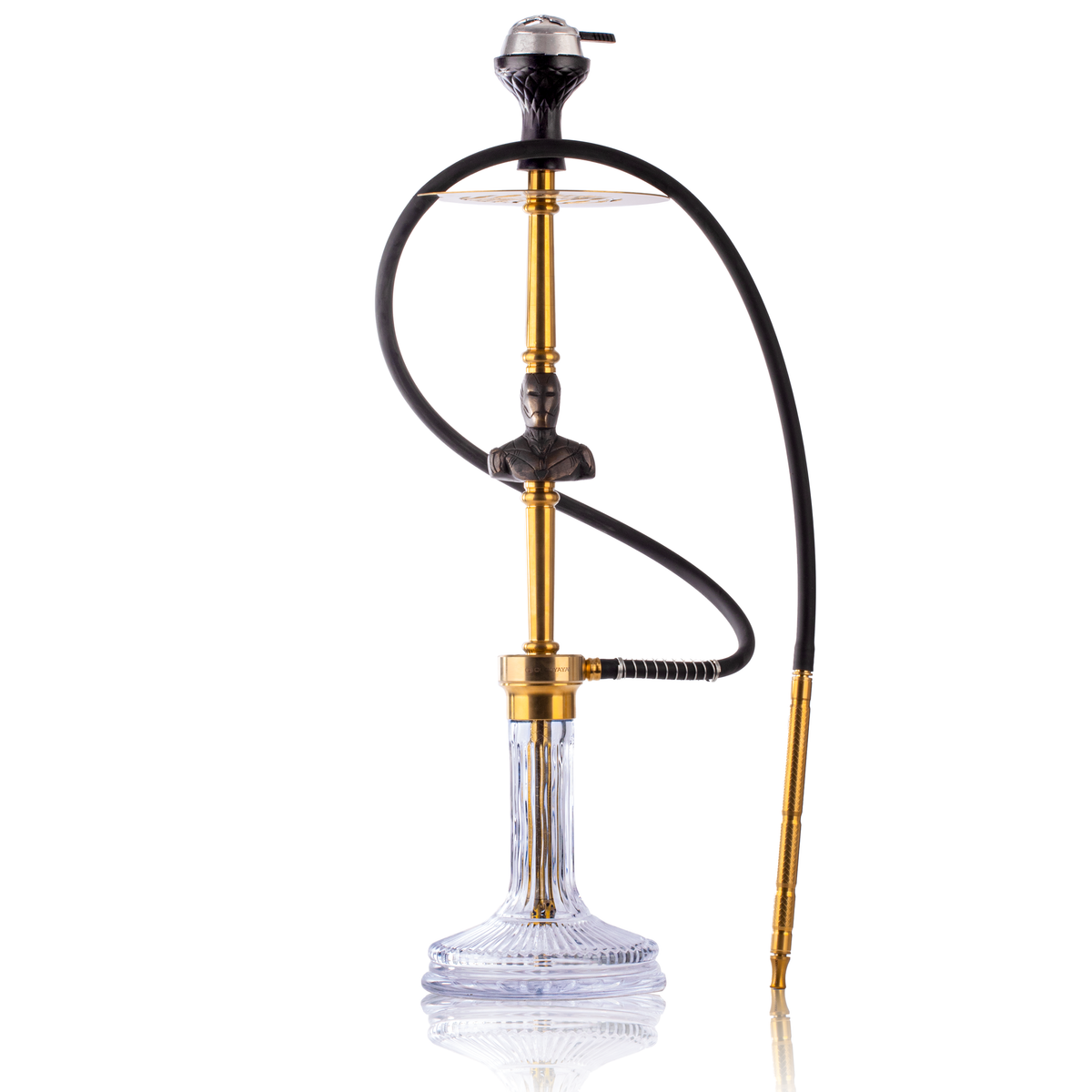 COCOYAYA Jungle Series Ironman Hookah - Gold (Transparent Base)