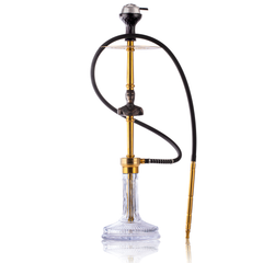 COCOYAYA Jungle Series Ironman Hookah - Gold (Transparent Base)