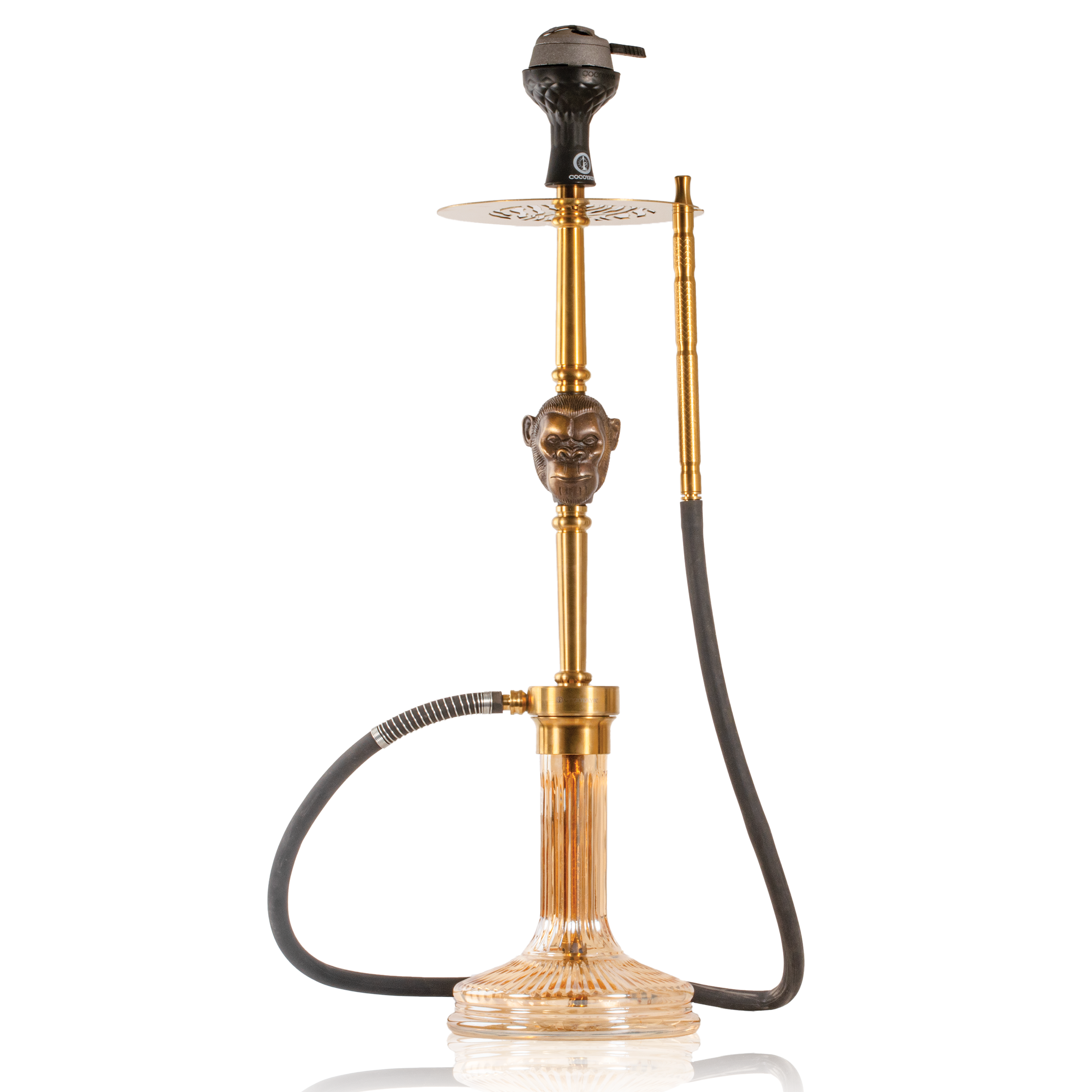 COCOYAYA Jungle Series Wild Jo Hookah - Golden Stem & Gold Base