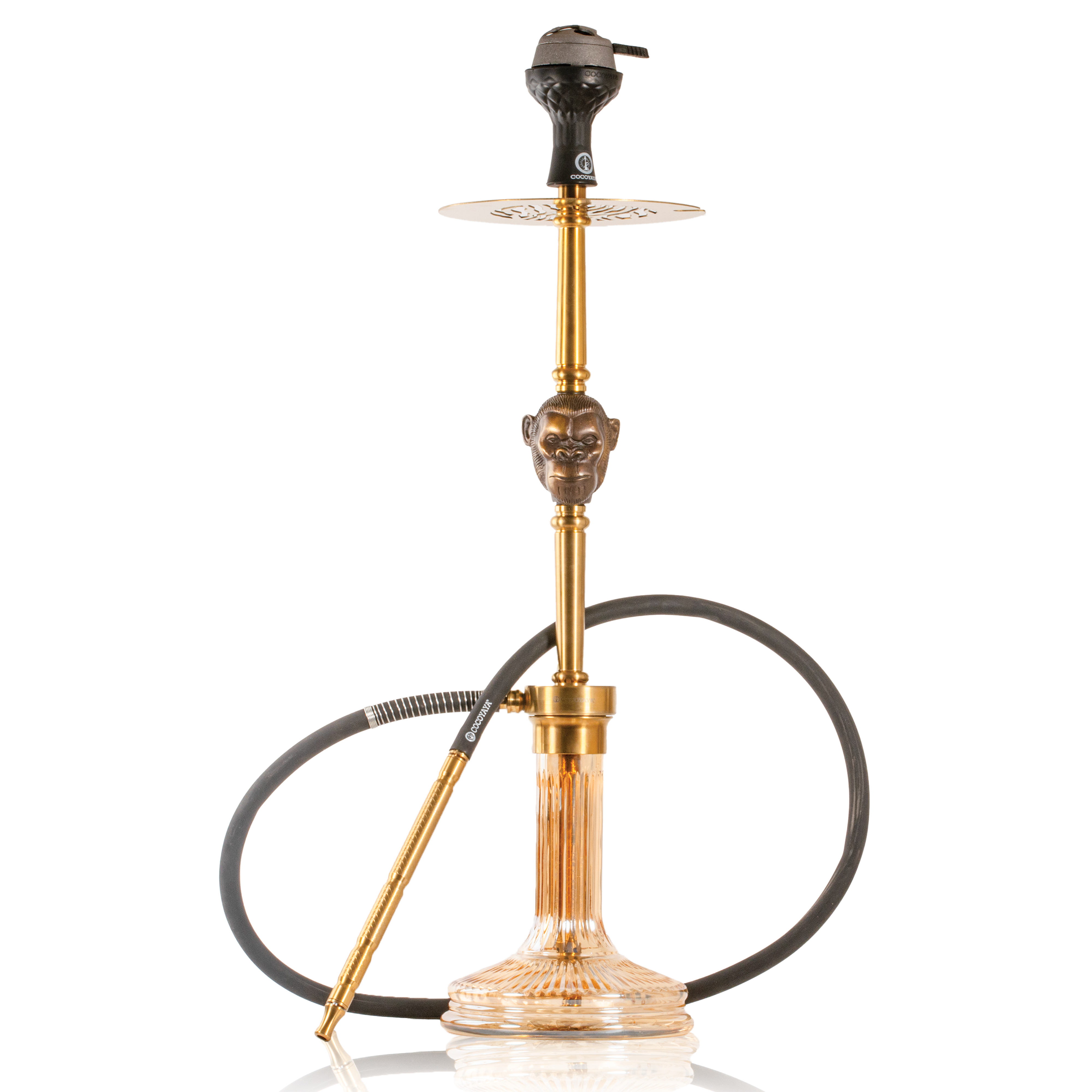 COCOYAYA Jungle Series Wild Jo Hookah - Golden Stem & Gold Base