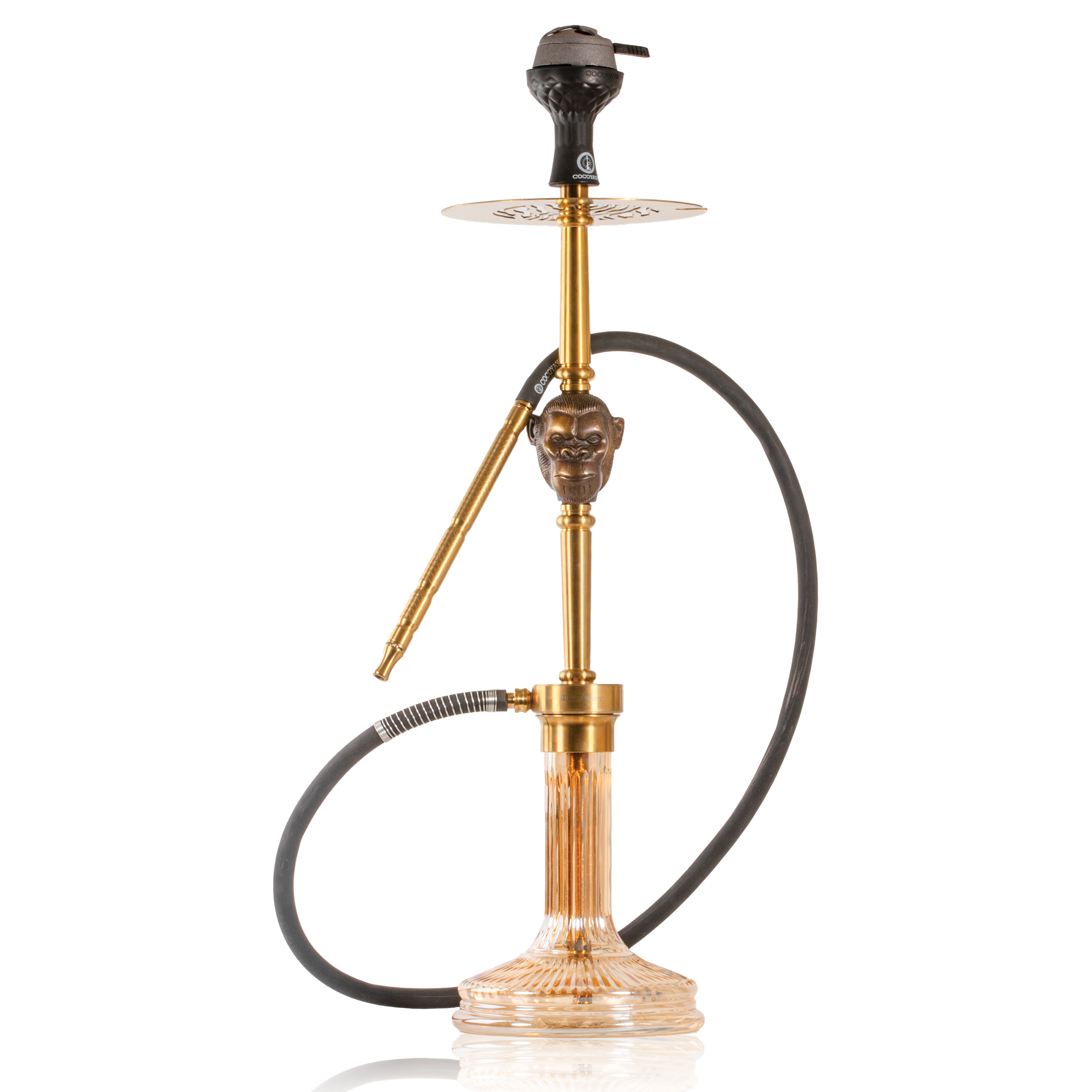 COCOYAYA Jungle Series Wild Jo Hookah - Golden Stem & Gold Base