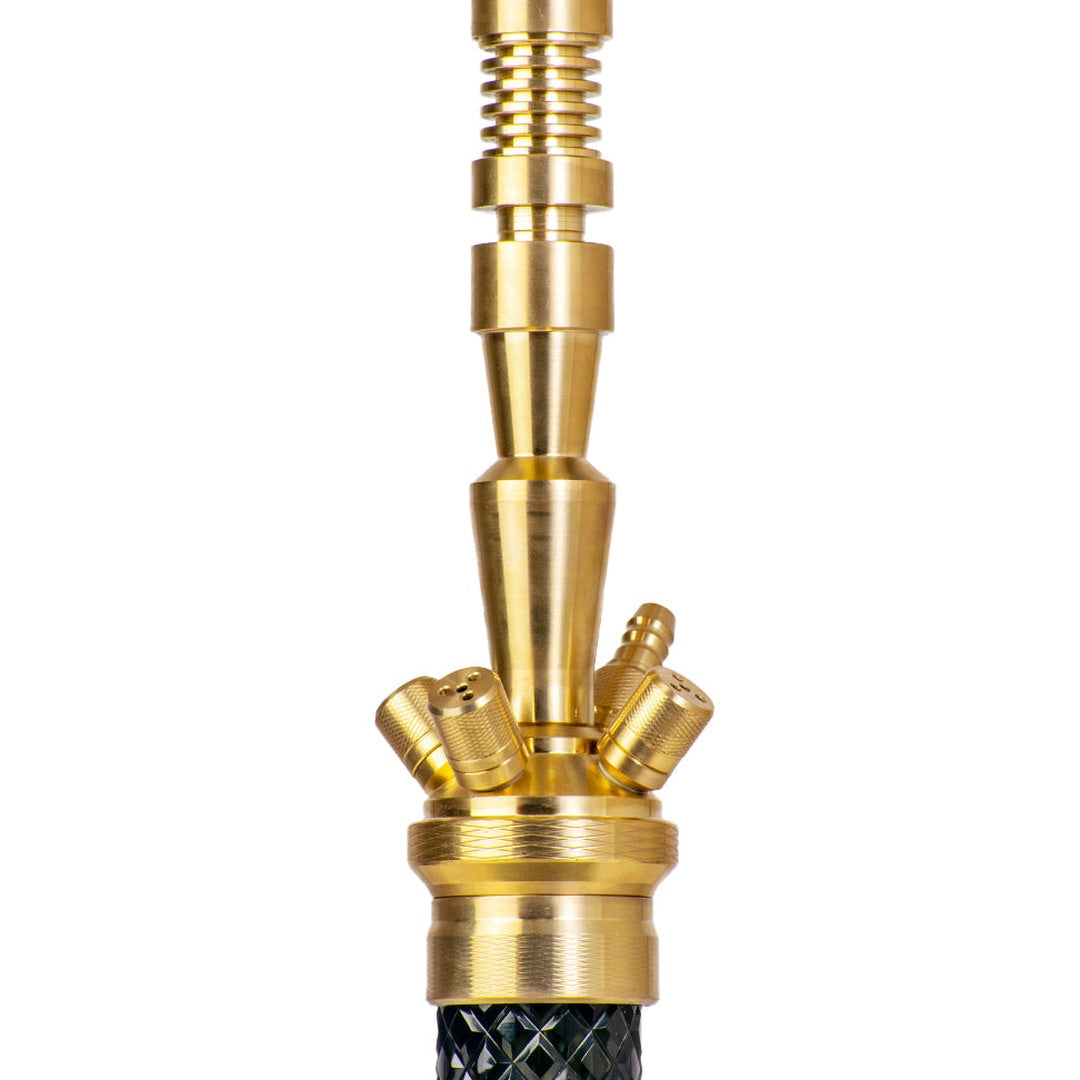 COCOYAYA King Series Hookah - Gold Stem & Black Base