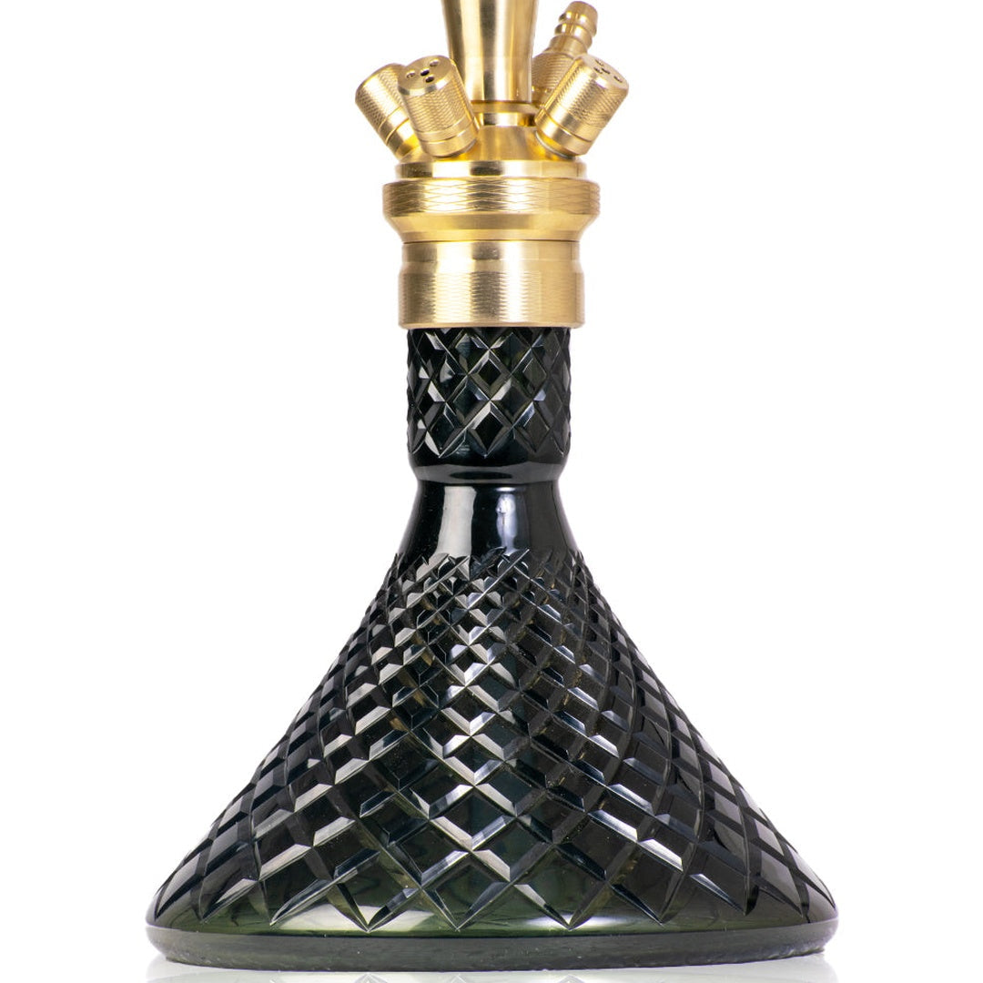 COCOYAYA King Series Hookah - Gold Stem & Black Base