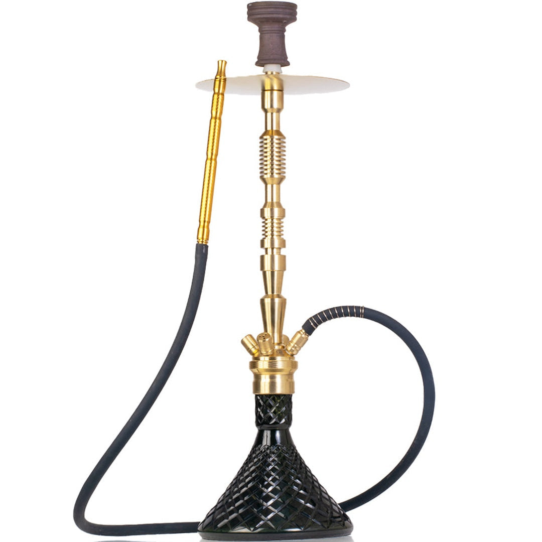 COCOYAYA King Series Hookah - Gold Stem & Black Base