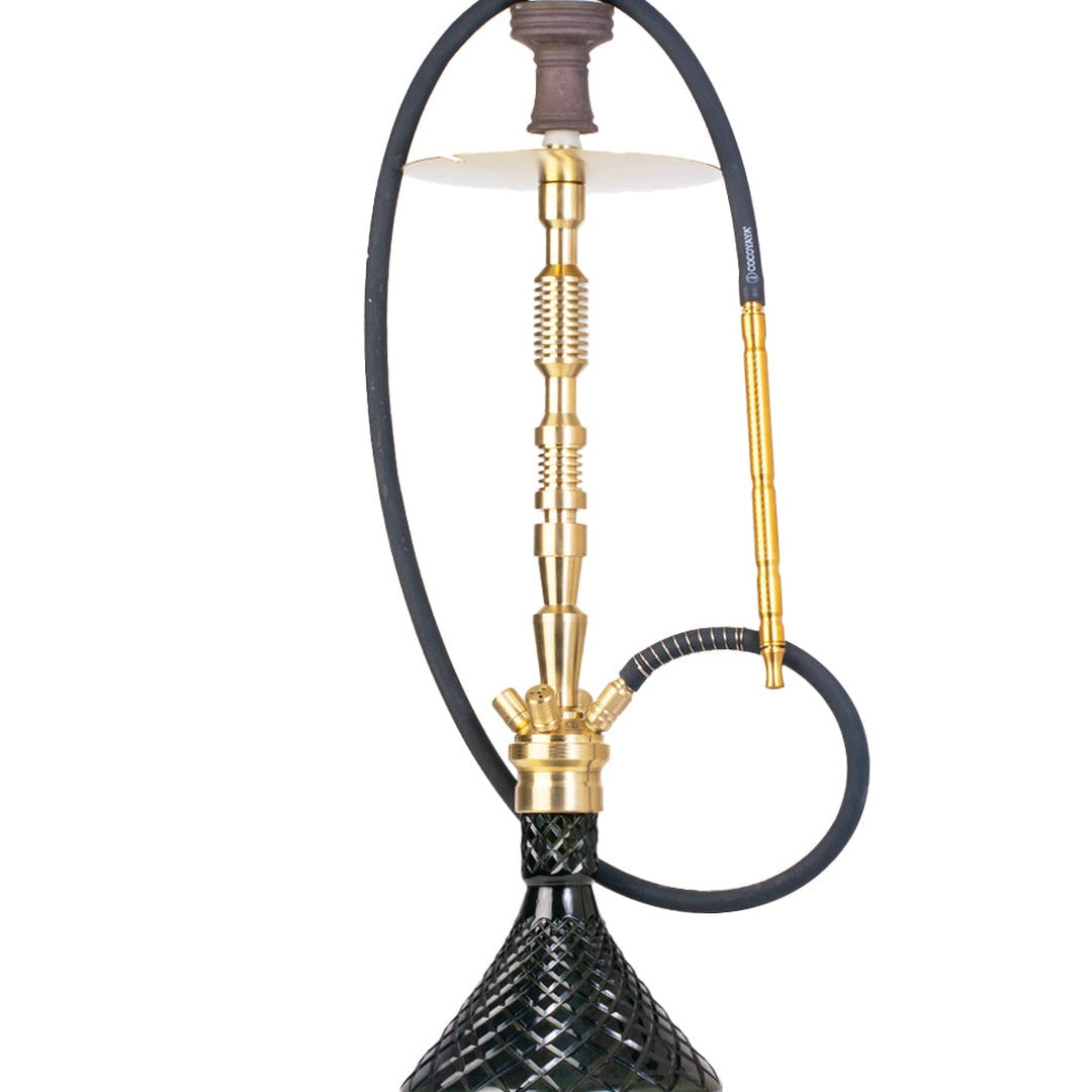COCOYAYA King Series Hookah - Gold Stem & Black Base