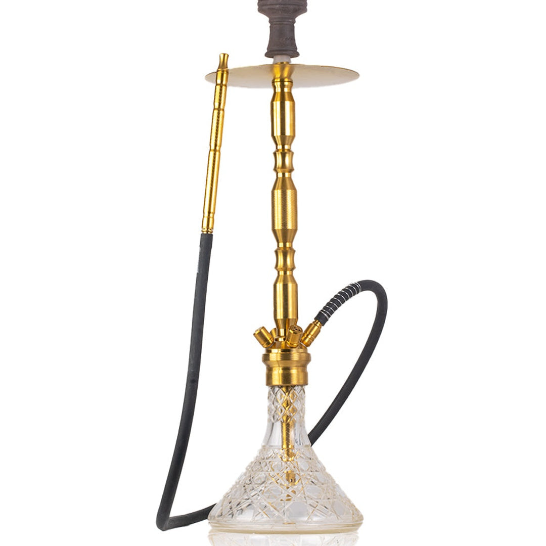 COCOYAYA King Series Brando Hookah - Golden Stem & Transparent Base
