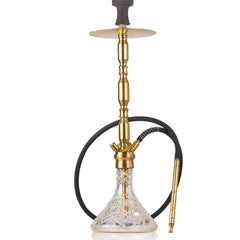 COCOYAYA King Series Brando Hookah - Golden Stem & Transparent Base