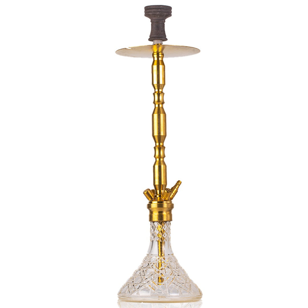 COCOYAYA King Series Brando Hookah - Golden Stem & Transparent Base