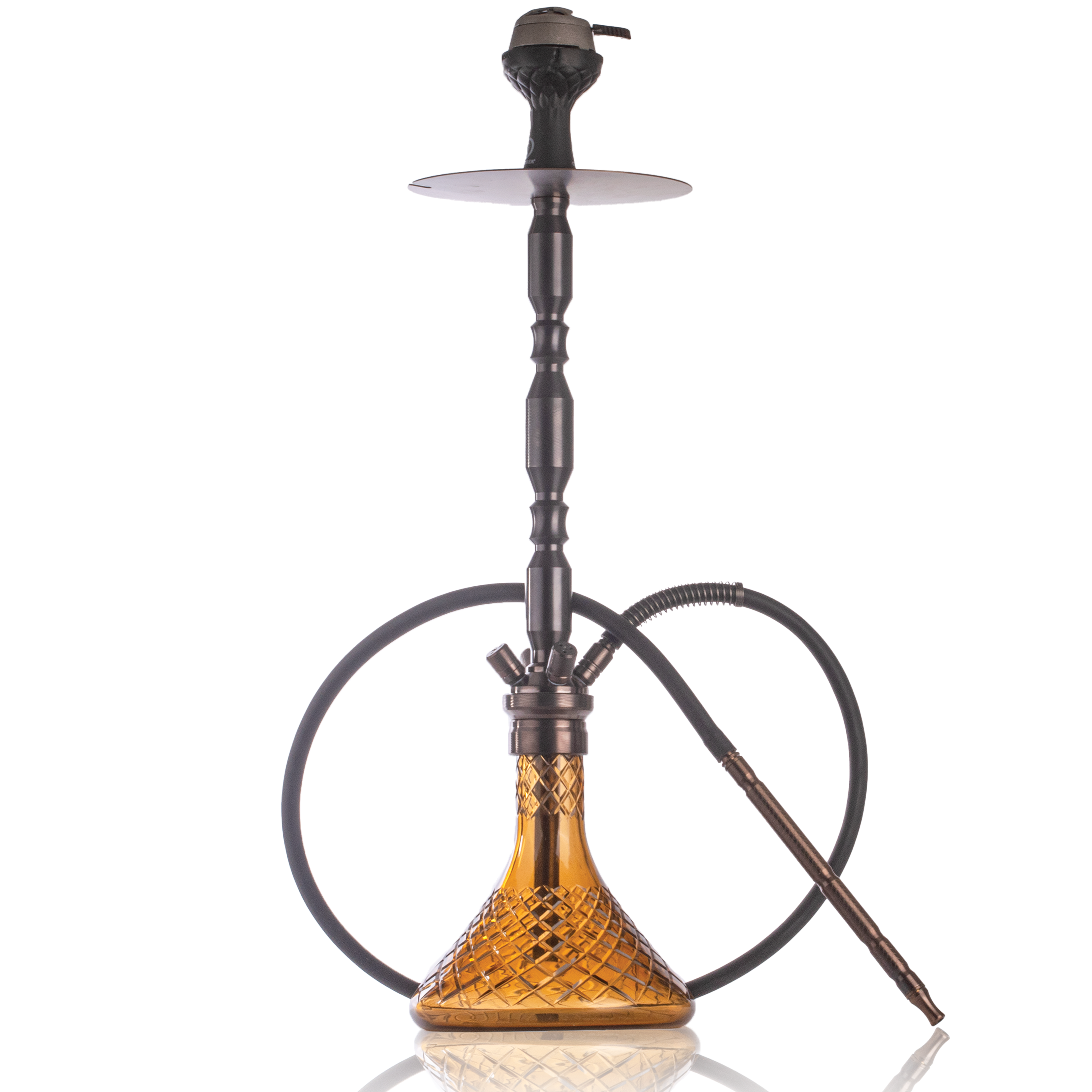 COCOYAYA King Series Brando Hookah - Black Stem & Amber Base