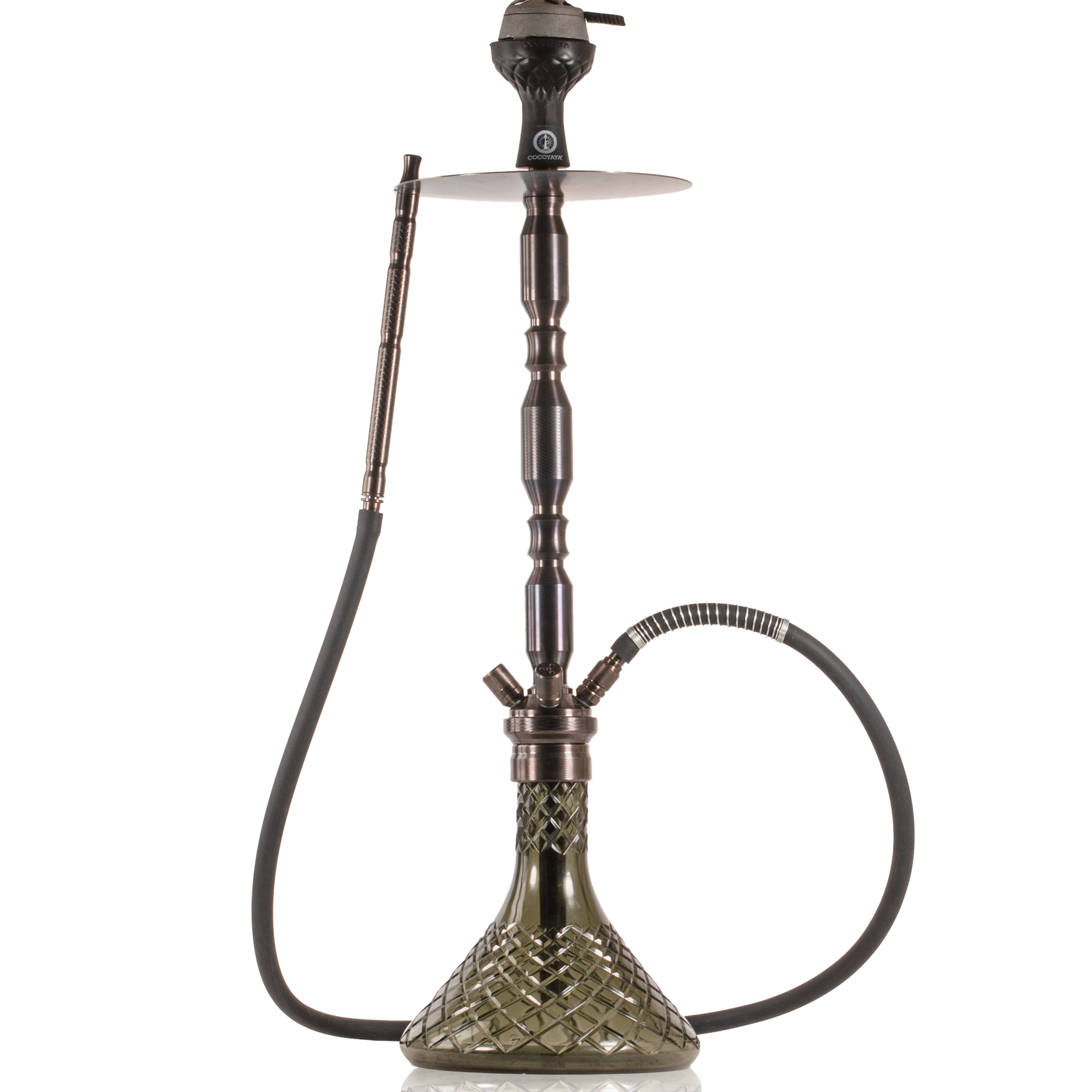 COCOYAYA King Series Brando Hookah - Bronze Stem & Grey Base